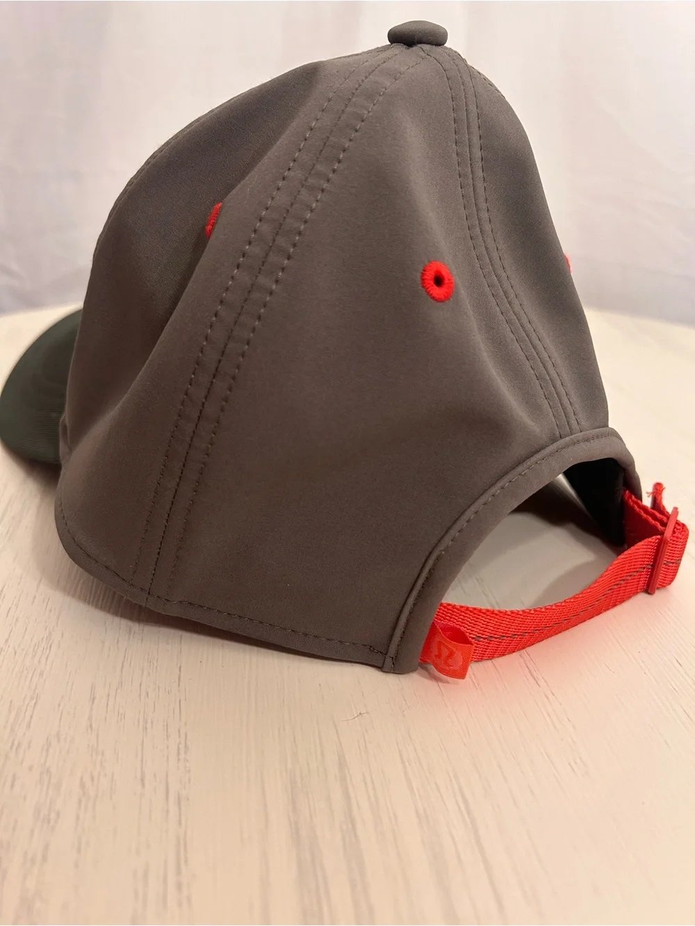 lululemon athletica Gray Cap with Red Eyelets